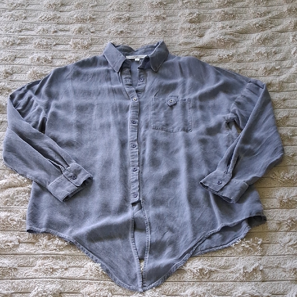 ANDREE BY UNIT Gray Casual Button Down Shirt